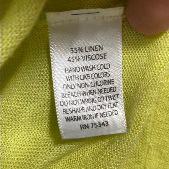 Cynthia Rowley Linen Blend Yellow Women’s Hooded Cardigan Sweater Size Small - Picture 3 of 5